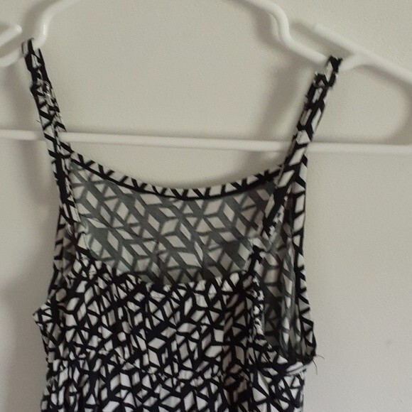 justice boho maxi dress girls 10 black white sundress summer pre-teen - Picture 5 of 7